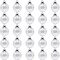 Bulk Value Pack of 25 pcs - 67mm (2-5/8 Inch) Round Clear Plastic Ball Ornaments - Great for Crafting DIY Christmas Ornaments